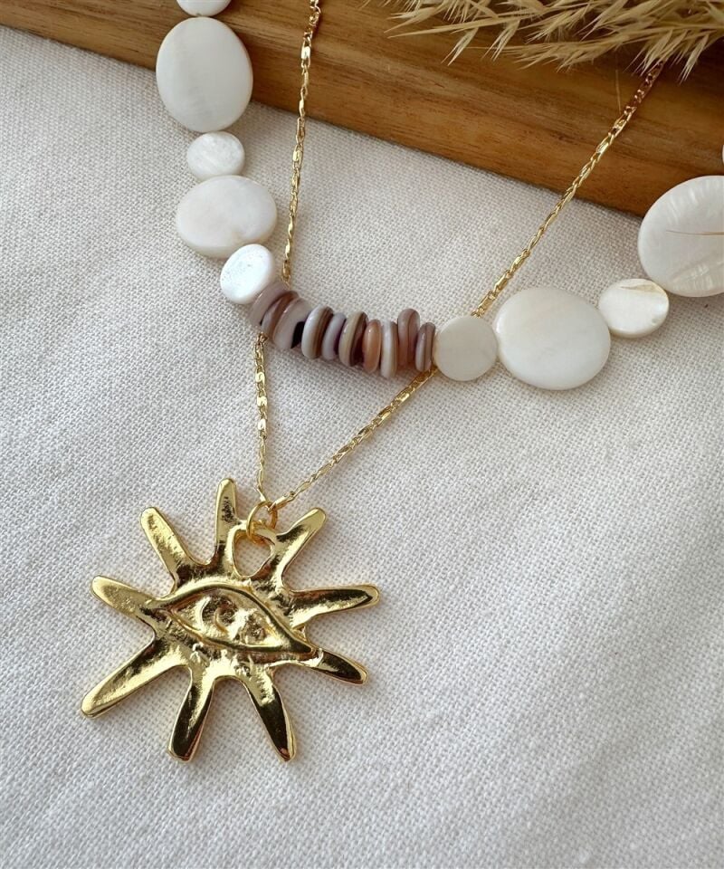 Luzia Doğal Taş 2'li Kolye