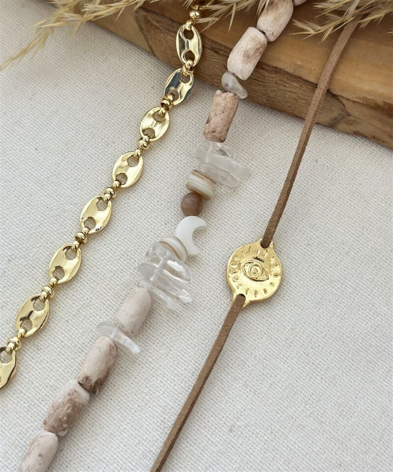 Trinity Doğal Taşlı 3'lü Bileklik Seti