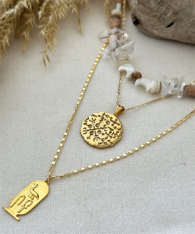 Luwia Doğal Taşlı Kolye Seti