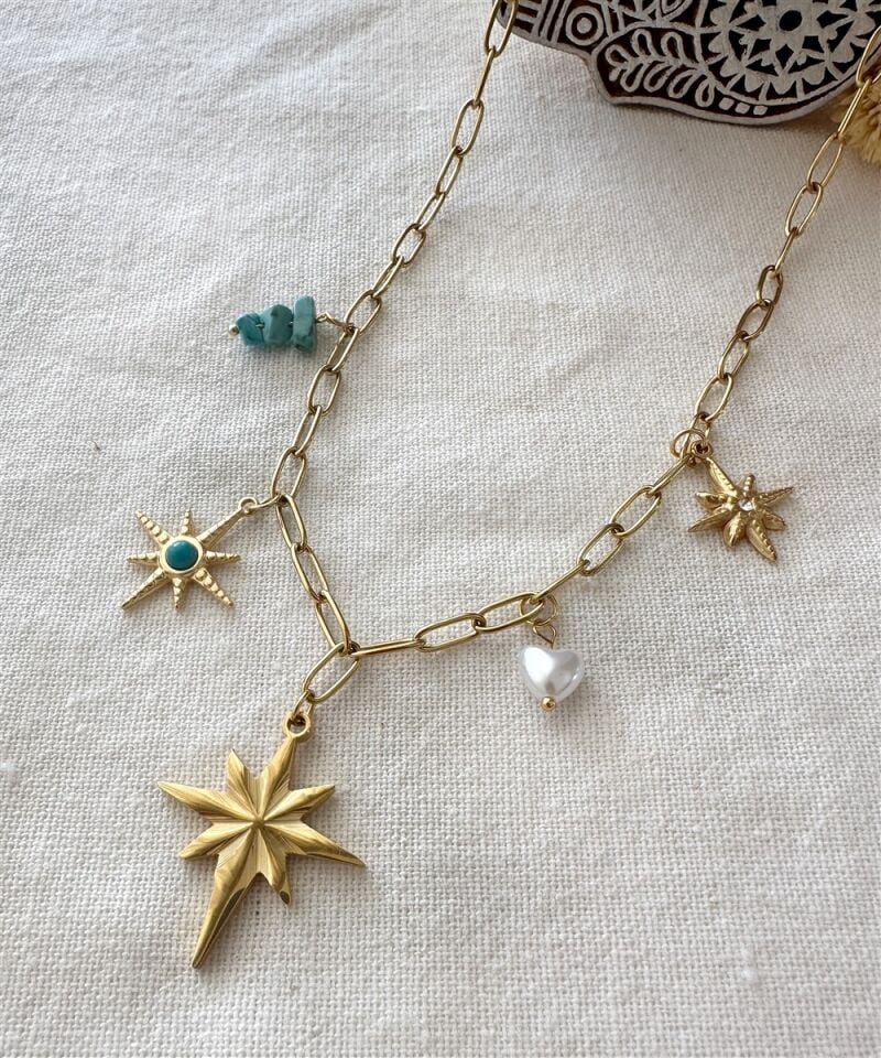 Lyra Çelik Charm Kolye