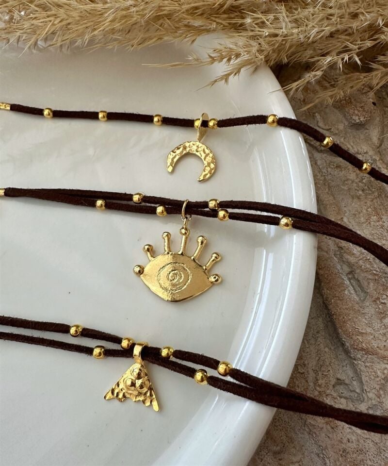 Nomad Kahve Süet İpli Halhal