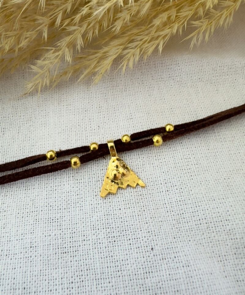 Nomad Kahve Süet İpli Halhal