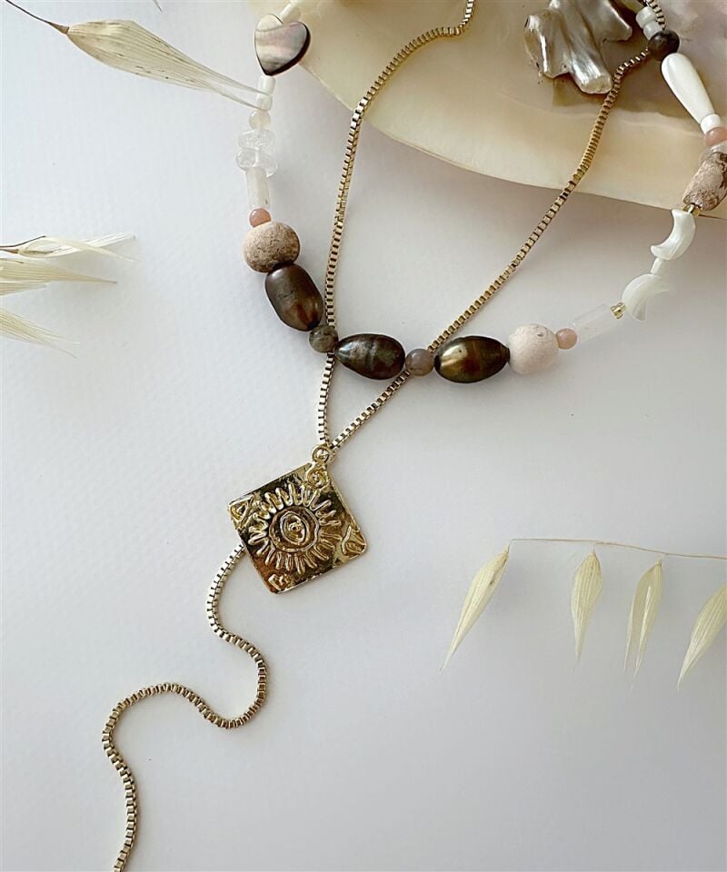 Elara Doğal Taş Kolye Seti