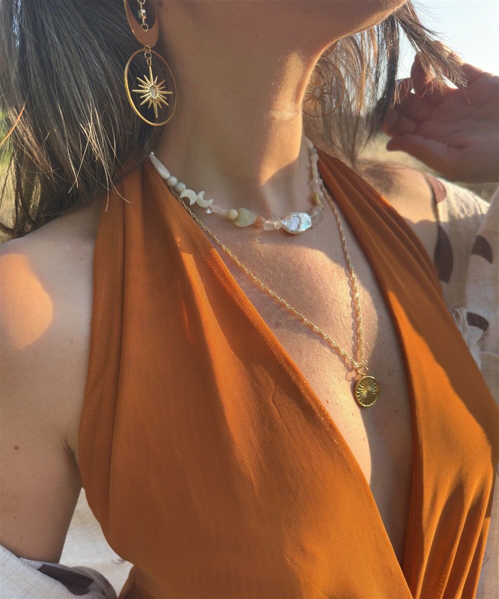 Numa Doğal Taş 2'li Kolye Seti