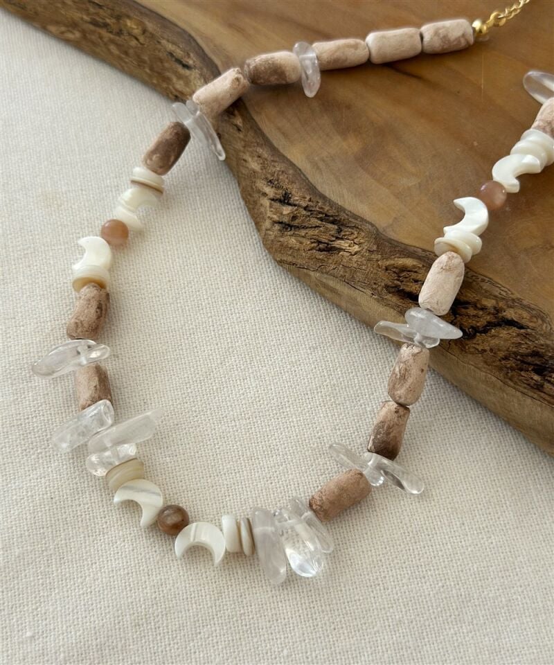 Luwia Doğal Taşlı Kolye Seti