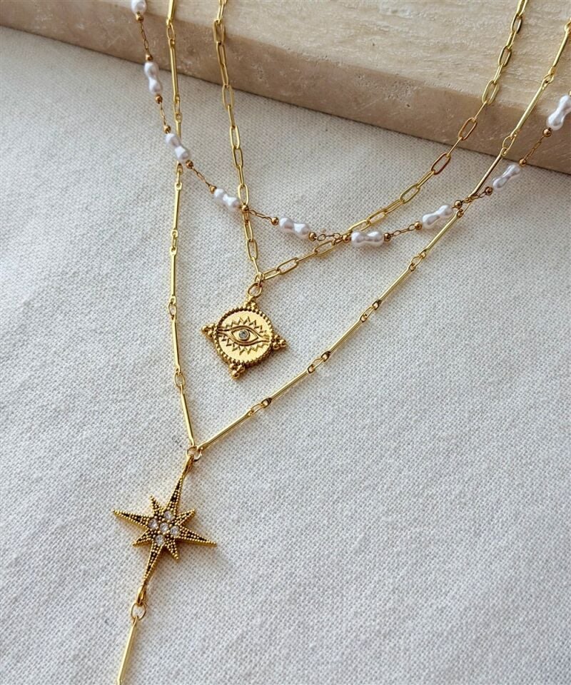 Celestine 3'lü Kolye