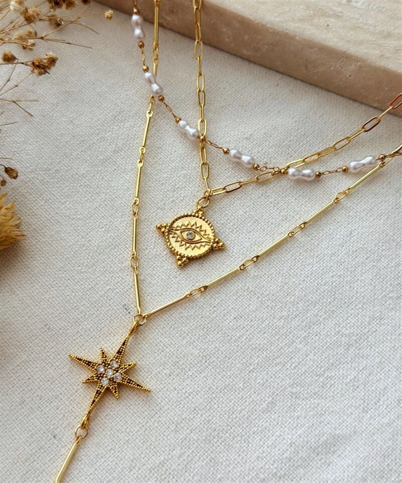 Celestine 3'lü Kolye