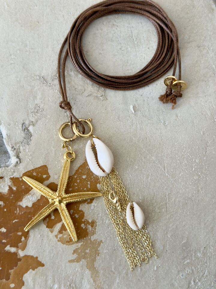 Mare Charm Detaylı İp Kolye