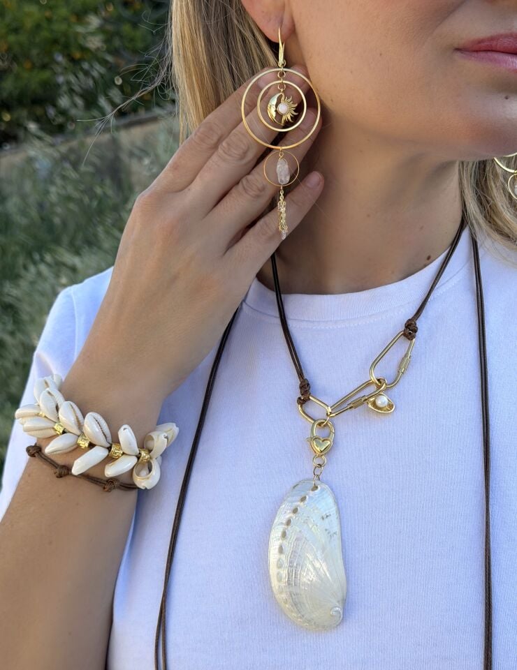 Mirena Charm Detaylı İp Kolye